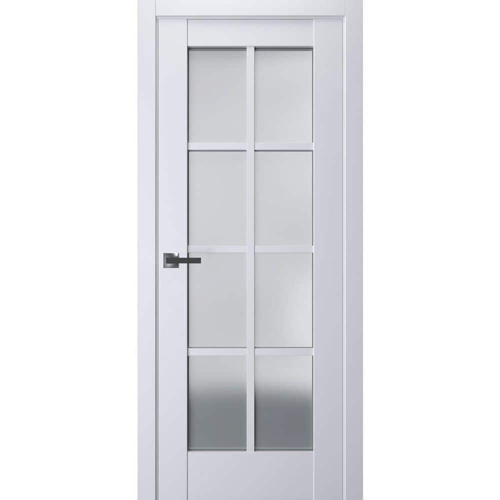 36 in. x 80 in. 1 Panel White Finished Solid Wood Sliding Door with Hardware price history on PriceWatchPro