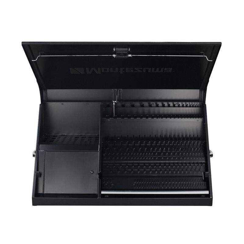 41 in. W x 18 in. D Portable Triangle Top Tool Chest for Sockets, Wrenches and Screwdrivers in Black Powder Coat