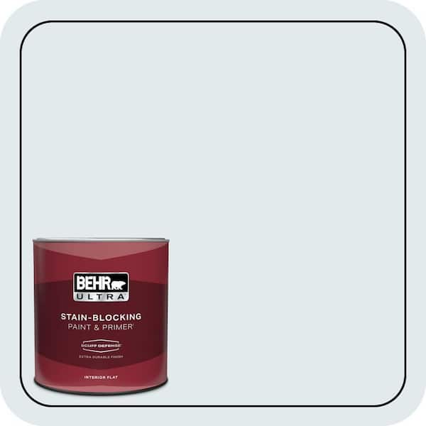 BEHR ULTRA 1 qt. #570A-1 Ice Floe Extra Durable Flat Interior Paint & Primer