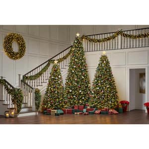 12 ft Westwood White Fir LED Pre-Lit Artificial Christmas Tree with 1,200 Warm White Micro Fairy Lights