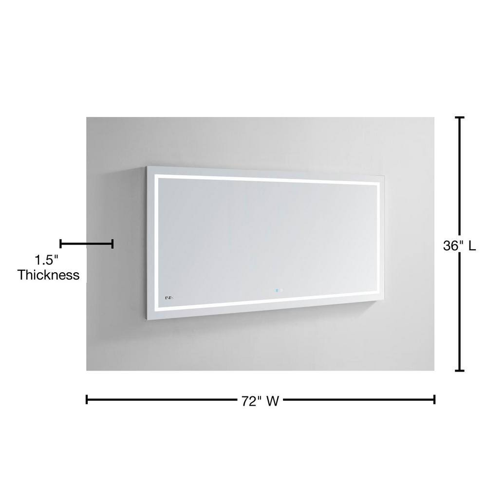 Daytona 72'' x 36'' Silver LED Lighted Bathroom Mirror