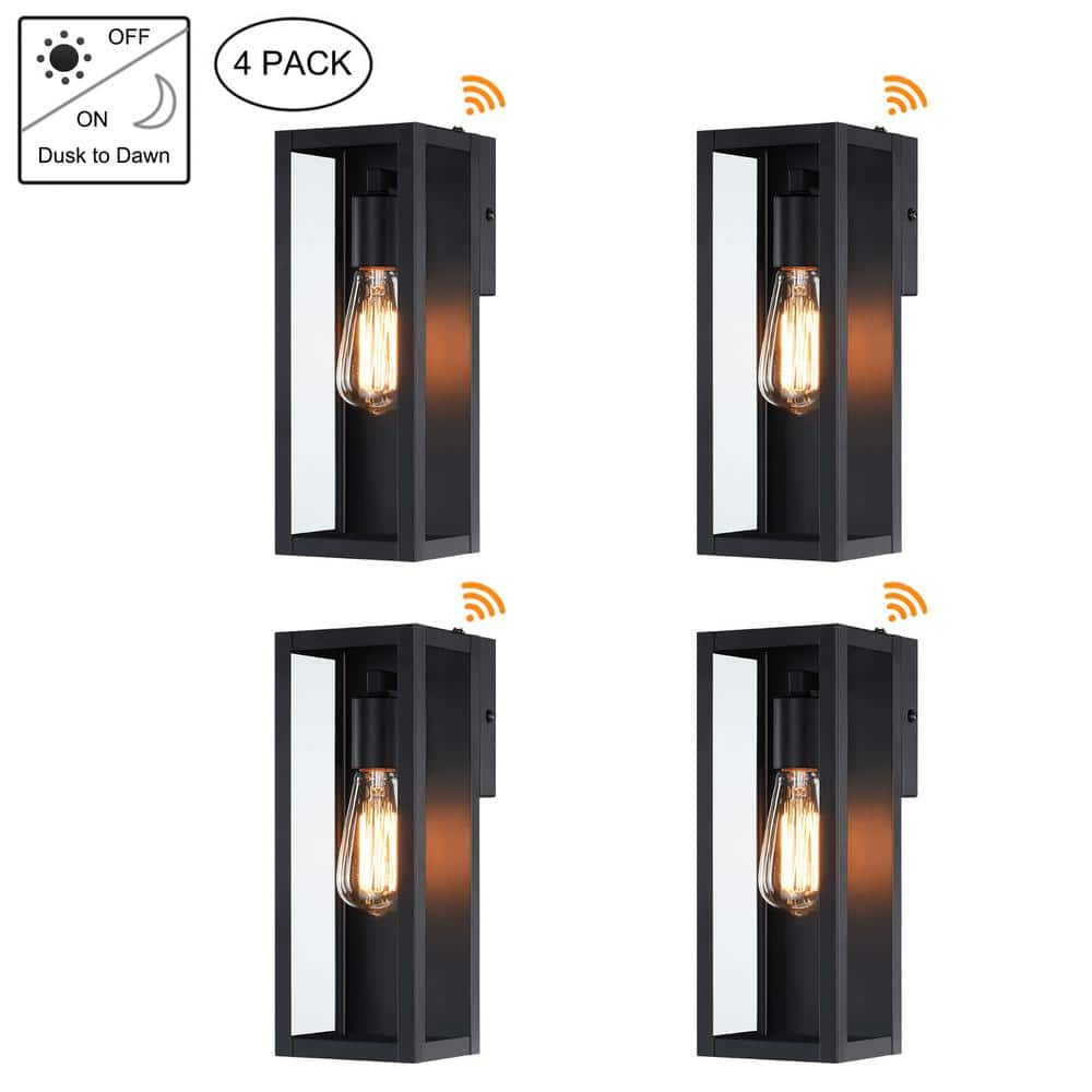 Hukoro Cali 1-Light 13.15 In. Outdoor Dusk-To-Dawn Sensor Wall Light ...