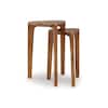 Signature DESIGN BY ASHLEY Brynnleigh 15.38 in. Medium Brown Triangle Wood Nesting End Table (Set of 2) A4000607