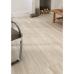 Esplanade Hall 11.42 in. x 23.23 in. Polished Porcelain Stone Look Floor and Wall Tile (12.894 sq. ft./Case)