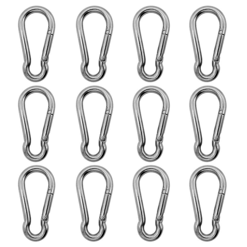 316 Stainless Steel M4 Carabiner Clip Set of 12 Rust-Free Spring Snap Hook for Gym, Swing, Dog Leash, Hammock price history on PriceWatchPro