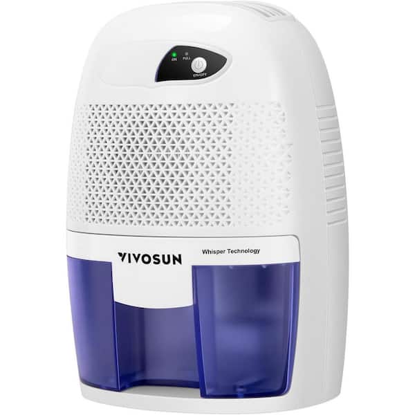 VIVOSUN 0.22 pt. 225 sq.ft. Electric Mini Dehumidifier in. White with 500ML Water Tank, Indicator Light