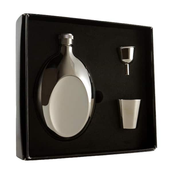 Visol Winchester 6 oz. Polished Stainless Steel Flask Gift Set