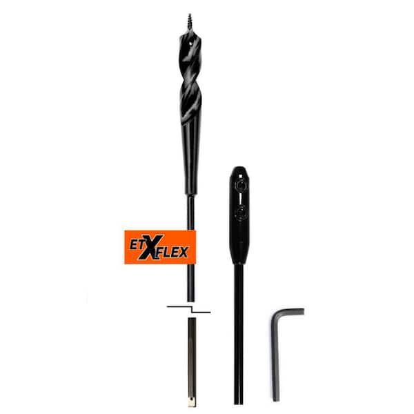 Eagle Tool US X FLEX Screw Point 3/8 in. x 54 in. Bit, 3/16 in. x 36 in. 3-Piece Extension Kit Extension and Allen Wrench