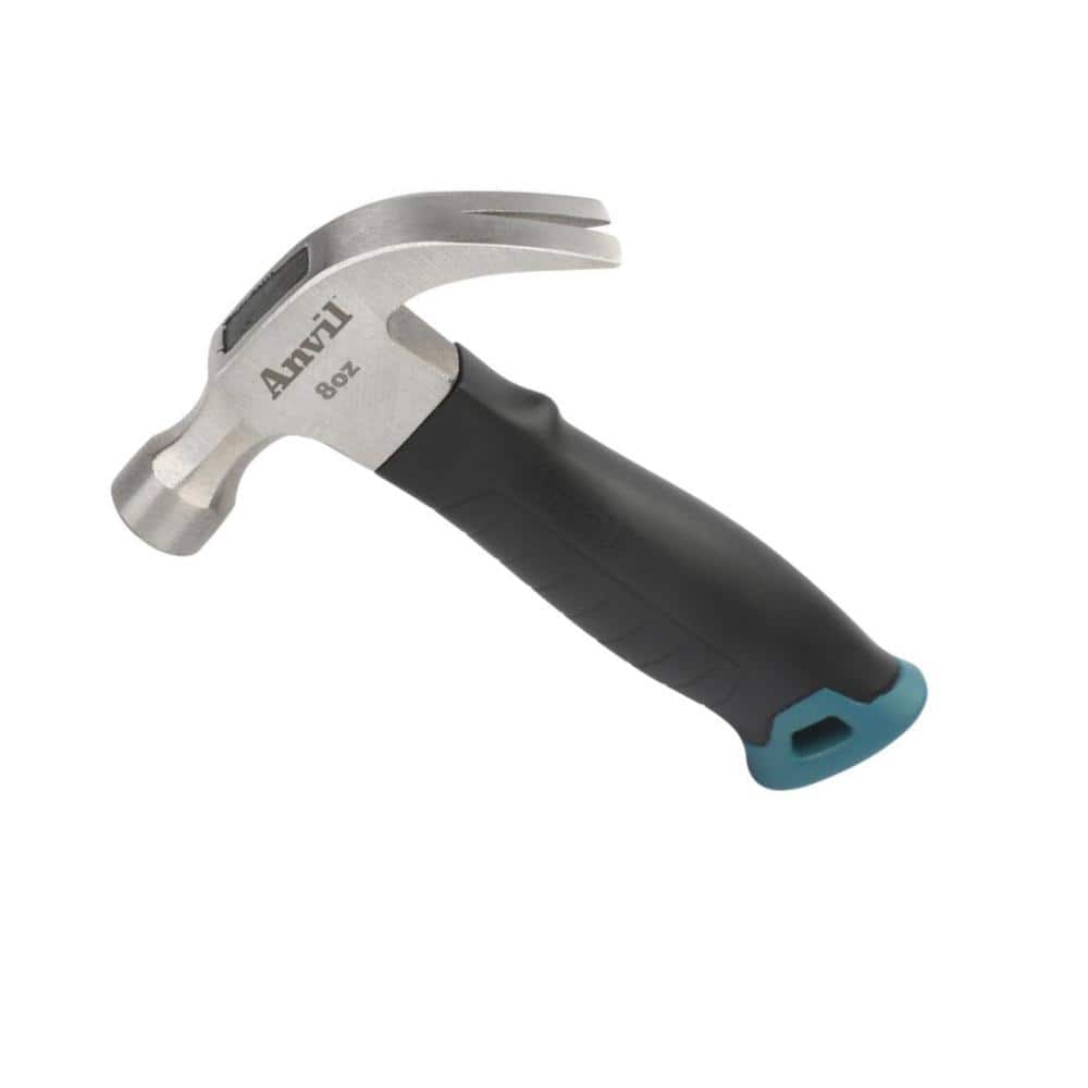 Spifflyer 8 oz Small Claw Hammer Mini Stubby Hammers and Nails Tool, Bright Polished Head, Comfortable Soft Handle