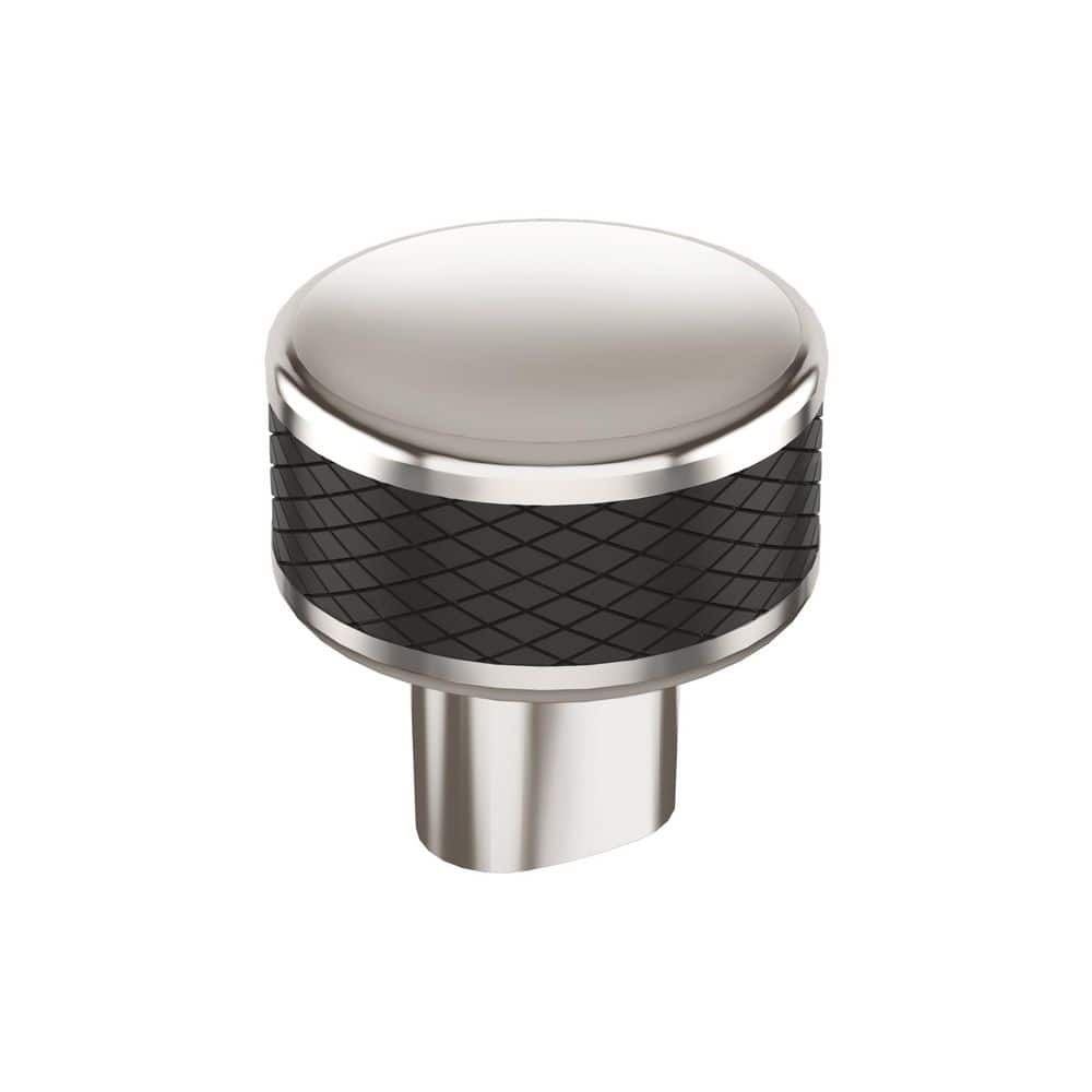 Esquire 1-1/4 in. (32 mm) Diameter Polished Nickel/Black Bronze Round Cabinet Knob price history on PriceWatchPro