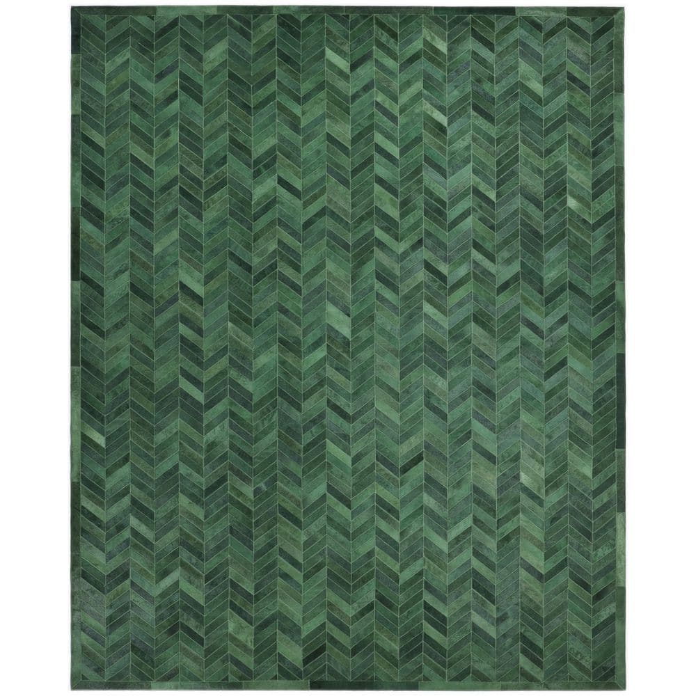 Meir Green 9 ft. x 12 ft. Chevron Indoor Area Rug price history on PriceWatchPro