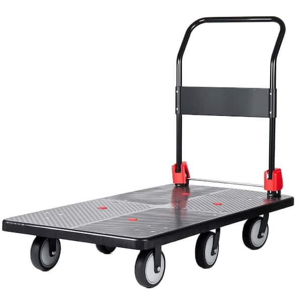 1800 lb. Capacity Platform Truck Cart Heavy Duty Hand Truck Moving Push Flatbed Dolly Cart for Warehouse & Home