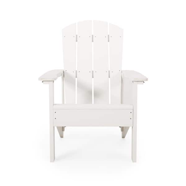 TIRAMISUBEST White Classic Outdoor Wood Adirondack Chair