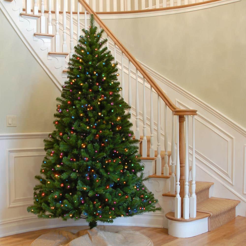 7-Foot Pre-Lit North Valley Spruce Christmas Tree with Multicolor Lights