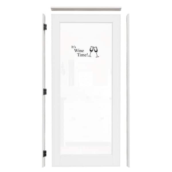 36 in. x 80 in. Right Hand 1-Lite Clear Glass White Solid Core Assembly Required Single Interior Door with Jamb