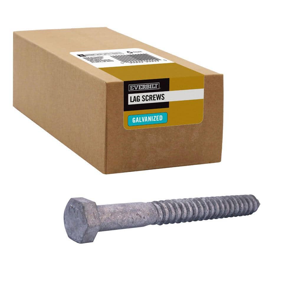 Everbilt 1/2 in. x 5 in. Hex Galvanized Lag Screw (25Pack) 803980