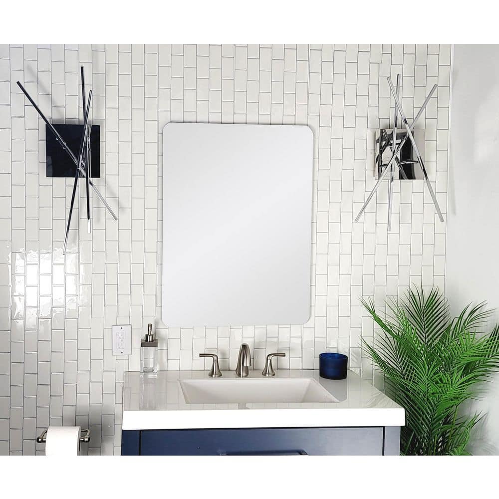 Barnard 19" x 27" Frameless Rectangular Bathroom Vanity Mirror