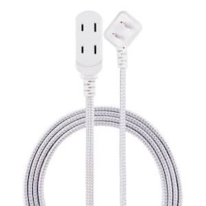 3-Outlet Polarized Power Strip with 15 ft. Braided Cord, Gray