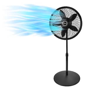 18 in. 3 Speed Oscillating Pedestal Fan with Adjustable Height, Easy Assembly, and Quiet Cooling for Any Room in Black