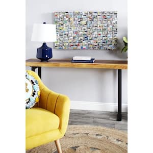 40 in. x 23 in. Paper Multi Colored Handmade Recycled Magazine Abstract Wall Decor