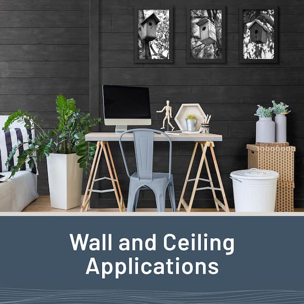 1 in. x 4 in. x 8 ft. Barn Wood Charcoal Pine Trim Board (4-Pack)