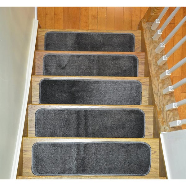 Euro Cappucino 8 in. x 30 in. Indoor Carpet Stair Treads Slip Resistant Backing (Set of 15)