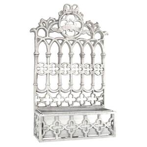 Gothic Revival 14.5 in. W Ancient Ivory Cast Iron Flower Box