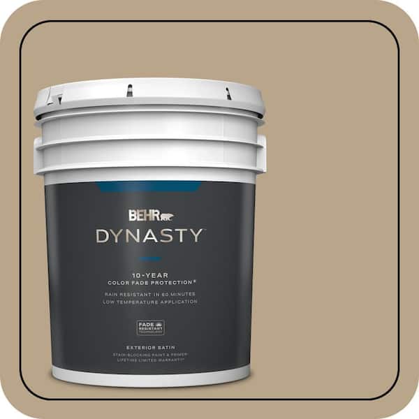 BEHR DYNASTY 5 gal. #710D-4 Harvest Brown Satin Enamel Exterior Stain-Blocking Paint & Primer