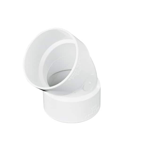 NDS PVC S&D 45° Elbow, 3 in. Hub X Hub