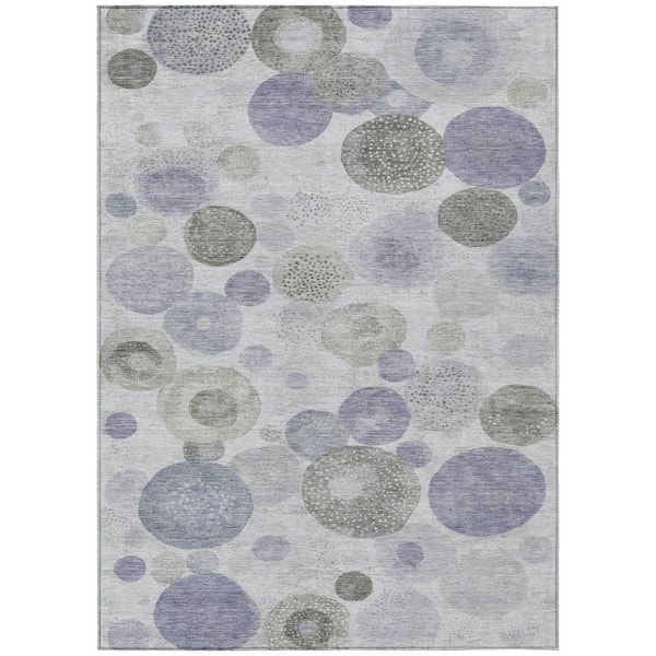 Chantille Machine Washable Indoor/Outdoor Abstract ACN1896 Lavender 10 ft. x 14 ft. Accent Rug
