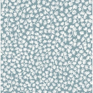 Blue Sea Fern Slate Peel and Stick Wallpaper Sample