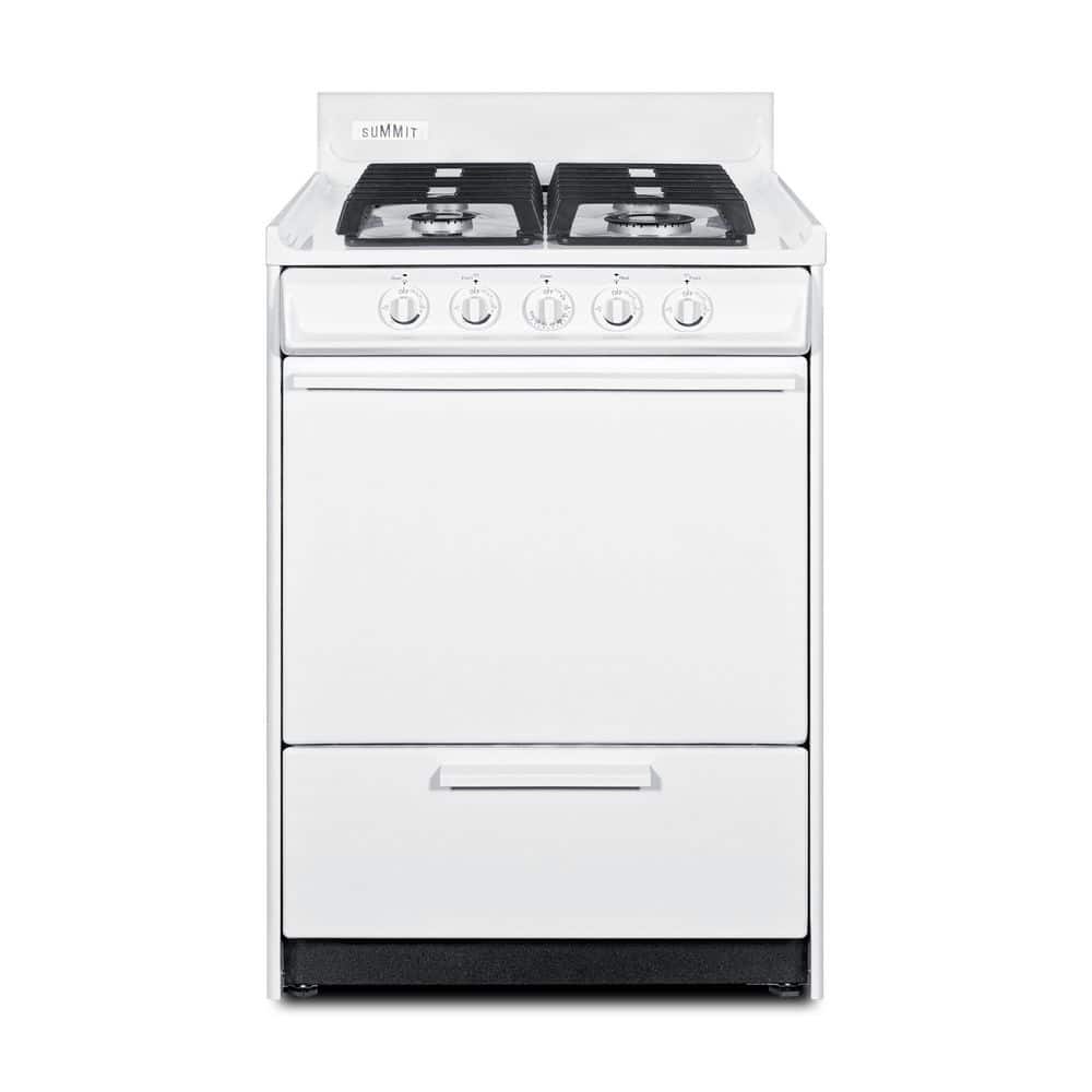 24 in. 2.92 cu. ft. Gas Range in White with Four Burners price history on PriceWatchPro