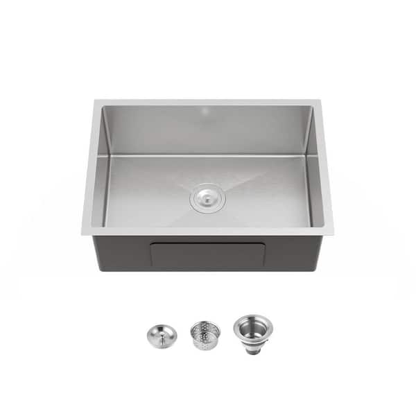 Coporesell 33 in. Undermount Double Bowl (50/50) 20-Gauge Gray