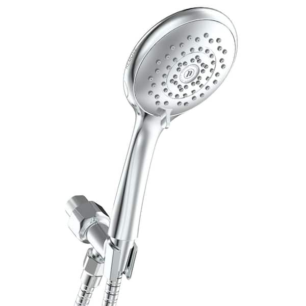 Niagara Conservation Healthguard 5-Spray with 1.5 GPM 4.3 in. Wall Mount Handheld Shower Head in Chrome with Removable Faceplate, 1-Pack
