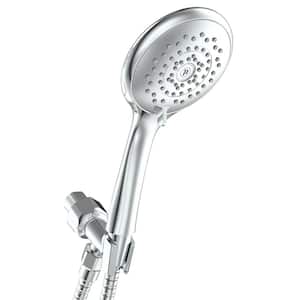 Healthguard 5-Spray with 1.5 GPM 4.3 in. Wall Mount Handheld Shower Head in Chrome with Removable Faceplate, 12-Pack