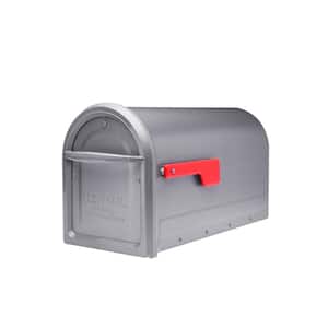 Mapleton Graphite, Large, Steel, Post Mount Mailbox