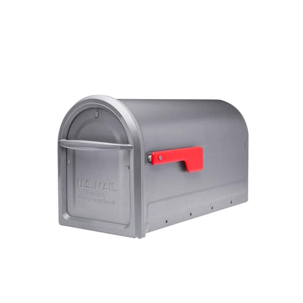 Architectural Mailboxes Mapleton Graphite, Large, Steel, Post Mount Mailbox