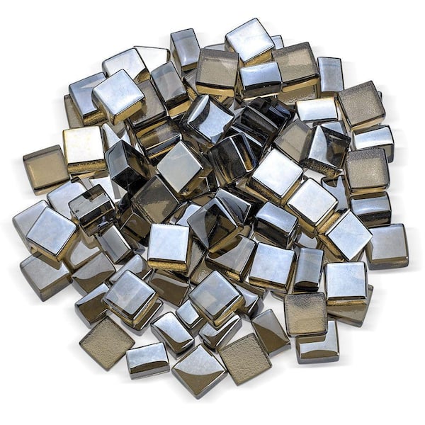 American Fire Glass 1/2" Bronze Luster Cube - 10 Pound Bag