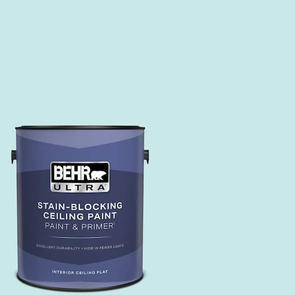 BEHR ULTRA 1 gal. #M460-1 Tahitian Sky Ceiling Flat Interior Paint with Primer
