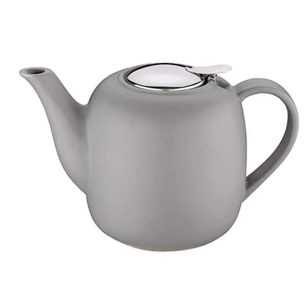 Large red teapot retro red gloss tea pot 10 cup capacity ceramic teapot 