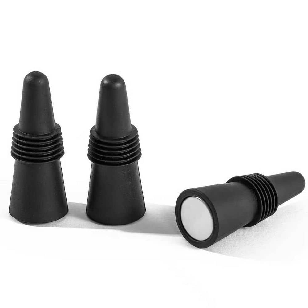 LAIFUCAM Set of 3 Silicone and Stainless Steel Wine Bottle
