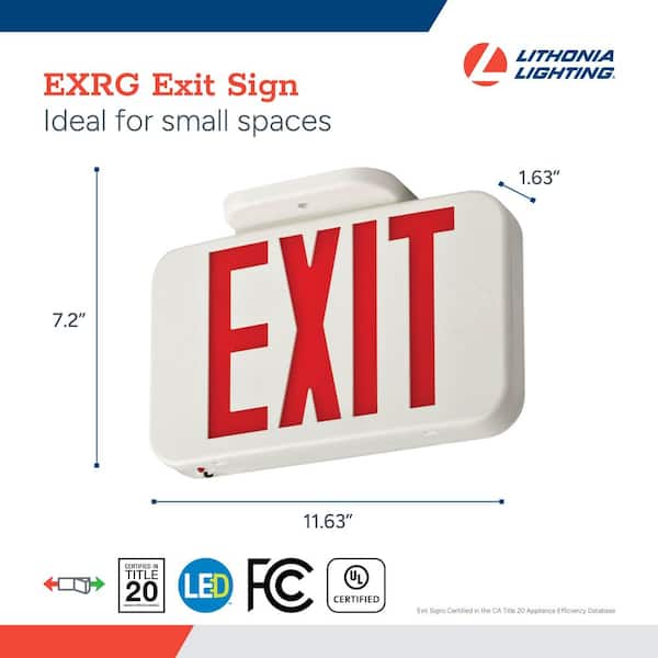 Lithonia Lighting Contractor Select Integrated LED White Exit Sign