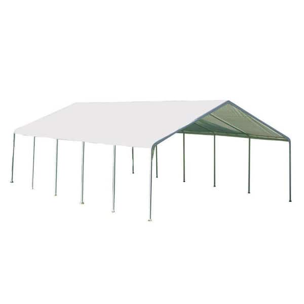 18 ft. W x 30 ft. D SuperMax Premium Canopy in White with Steel Frame and Patented Twist-Tie Tension Feature