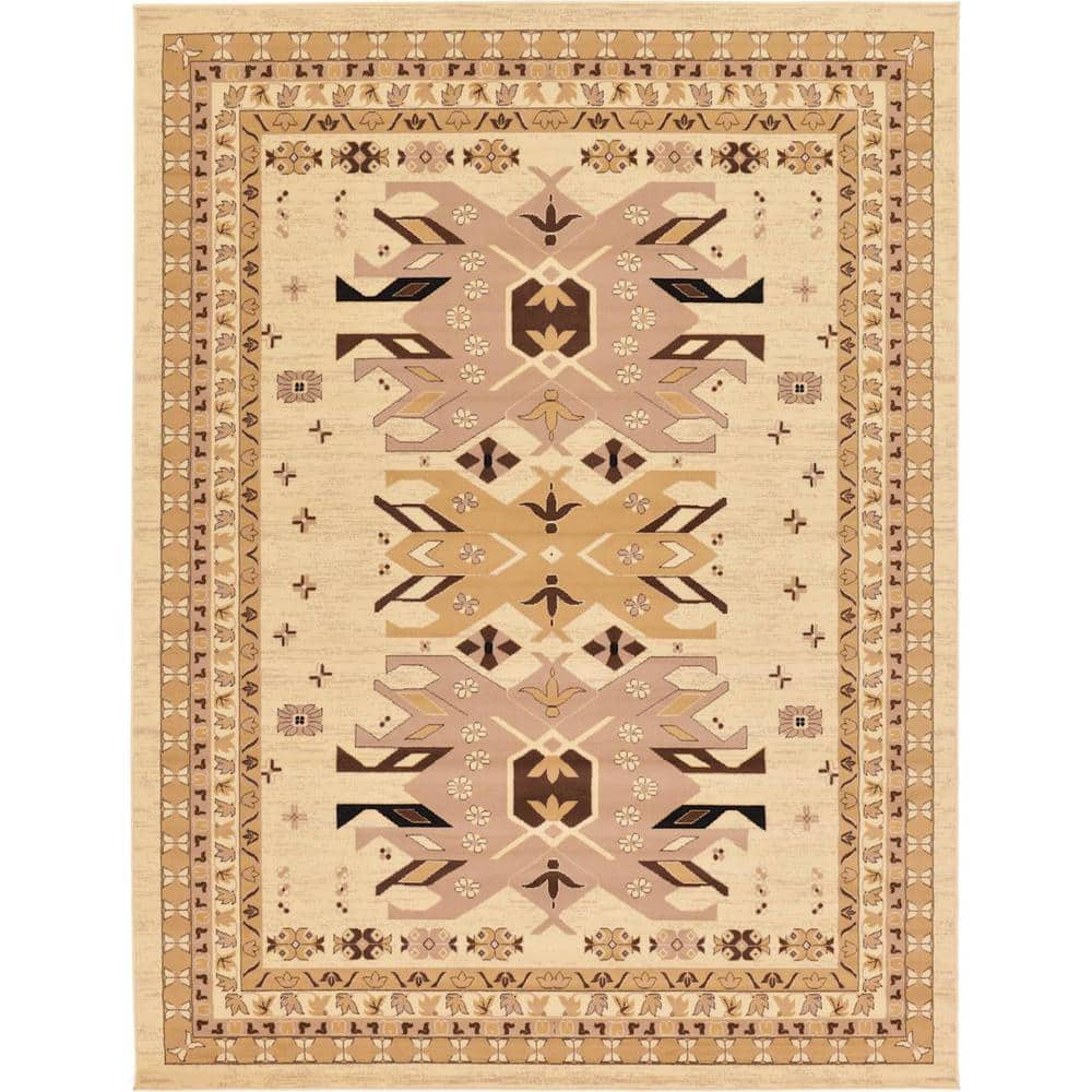 Taftan Oasis Ivory 9' 0 x 12' 0 Area Rug -  Unique Loom, 3128701