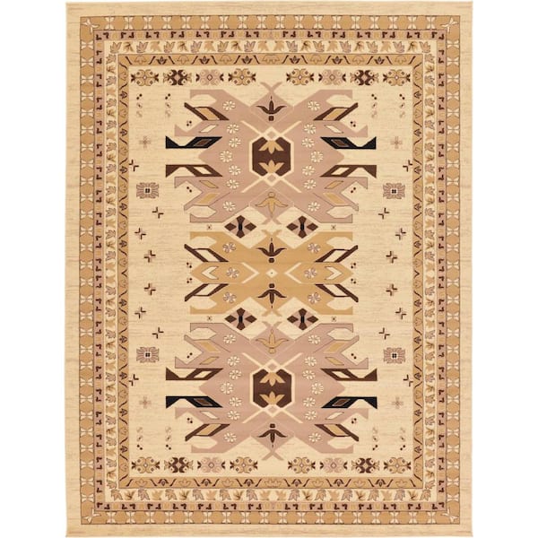 Unique Loom Taftan Oasis Ivory 9' 0 x 12' 0 Area Rug