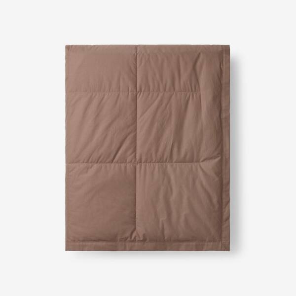 The Company Store LaCrosse Down Mocha Cotton Throw Blanket