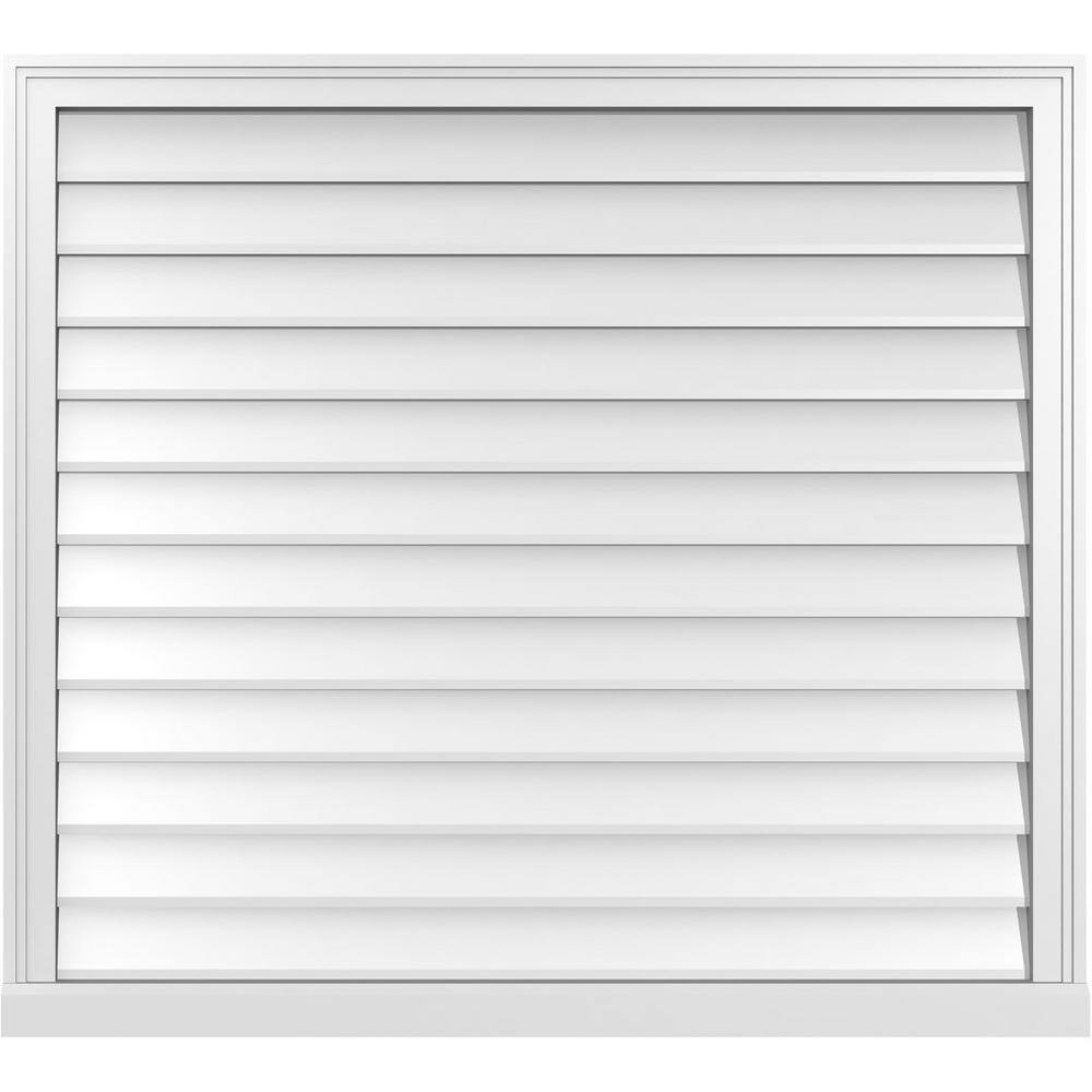 42 in. x 38 in. Vertical Surface Mount PVC Gable Vent: Decorative with Brickmould Sill Frame price history on PriceWatchPro