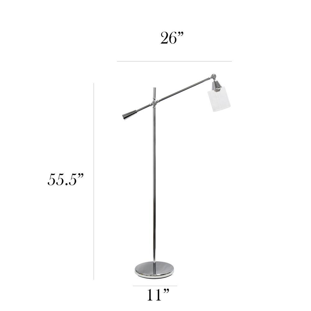 Edison 56'' Adjustable Black Industrial Floor Lamp