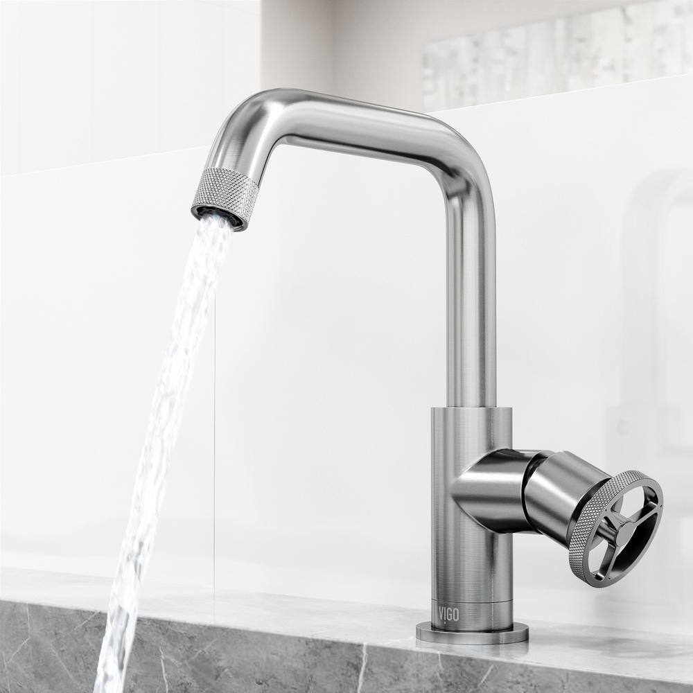 Cass 9" Brushed Nickel Single Handle Bathroom Faucet