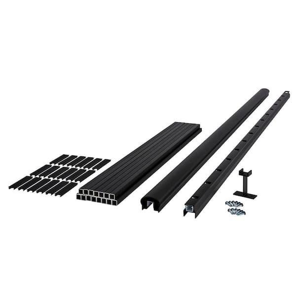 Fiberon 6 ft. x 42 in. CitySide Black Traditional Black Aluminum Line Rail Kit